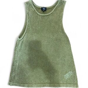 Stussy Olive Khaki Knit Tank Vest